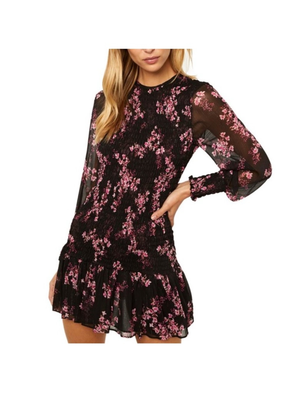 MISA Los Angeles Roisin Smocked Mini Dress